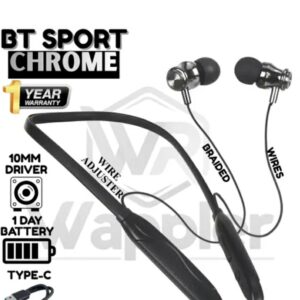 wappler bt sport chrome neckband earphones,m,005,203