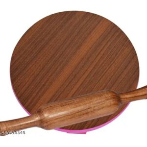 kavishraj wooden chakla belan set handcrafted brown roti maker set (10 inch)m,025,202