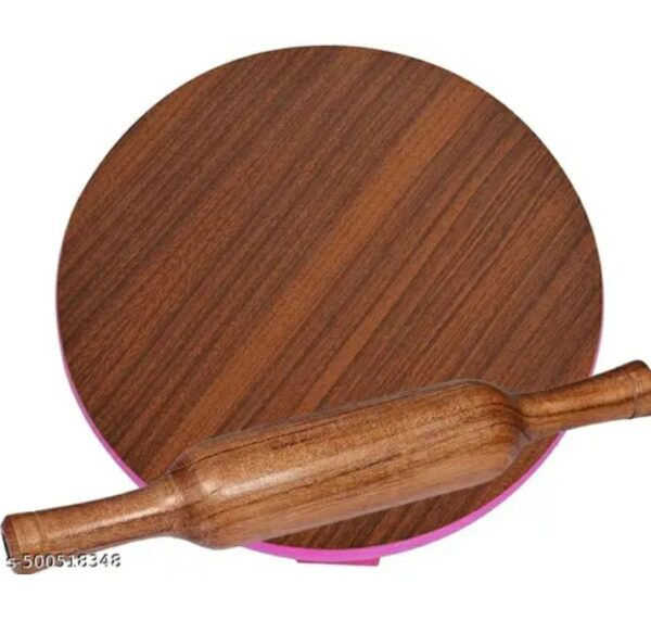 kavishraj wooden chakla belan set handcrafted brown roti maker set (10 inch)m,025,202