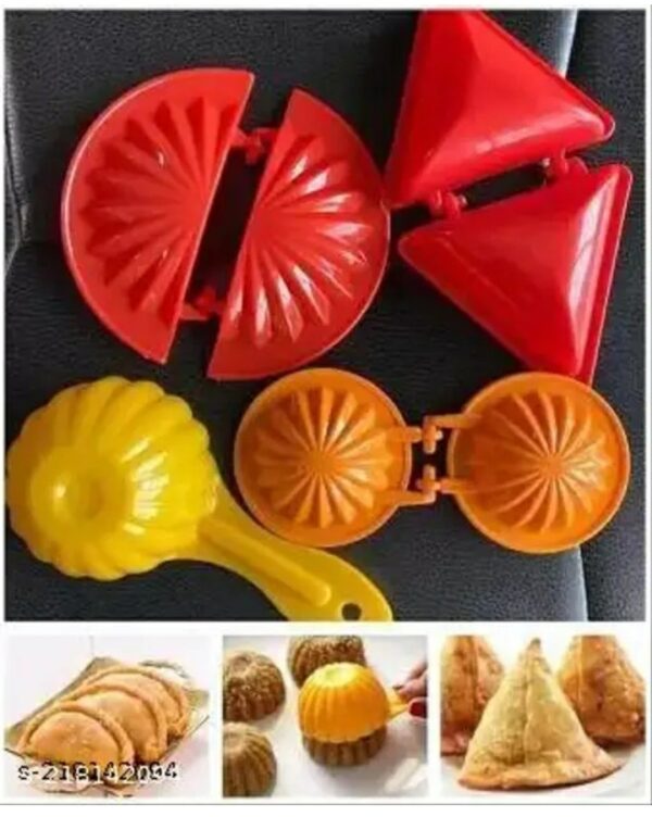 4 in 1 multipurpose gujiya, momos, samosa & modak maker mould set pack of 4,m,026,101