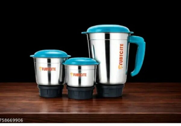 ​rina bazar premium 1500w heavy duty mixer grinder jar set pack of 3 (stainless steel, blue) m,011,571