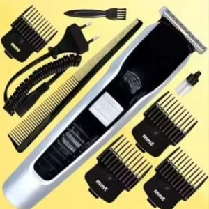 professional cordless beard trimmer for men – stainless steel t blade, 120 mins runtime, with 4 guide combs (silver)m,018,370