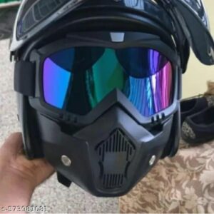 premium full face winter balaclava mask with multicolor safety glass & pvc frame – dust & wind protection for bike riding (free size)m,036,238