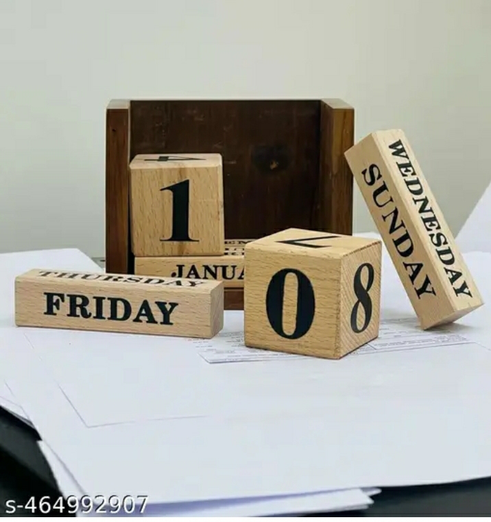 premium wooden perpetual desk calendar handcrafted reusable daily date & month planner for office and home,m,050,225 premium wooden perpetual desk calendar handcrafted reusable daily date & month planner for office and home,m,050,225