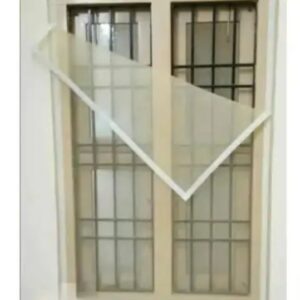 premium self adhesive window mosquito net with velcro tape – diy anti mosquito mesh curtain for windows, dust and insect protection (fiberglass mesh, white/grey)m,055,141