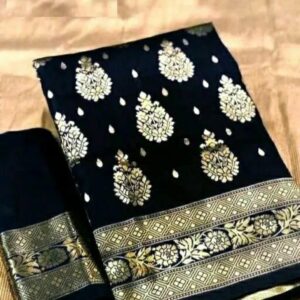 premium vichitra silk party wear saree with beautiful embroidery work and blouse piece – elegant indian wedding and festival saree for women (multicolor)m,056,406