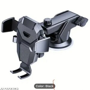 premium 360° rotating car dashboard mobile holder – strong grip magnetic/clip stand for smartphones, universal adjustable phone mount for car dashboard and desk (black)m,062,278