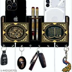 premium 3d wooden ayatul kursi wall hanging – islamic wall art decor, arabic calligraphy showpiece for home, living room, and office (brown/gold)m,069,99