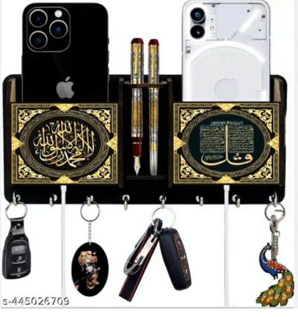 premium 3d wooden ayatul kursi wall hanging – islamic wall art decor, arabic calligraphy showpiece for home, living room, and office (brown/gold)m,069,99