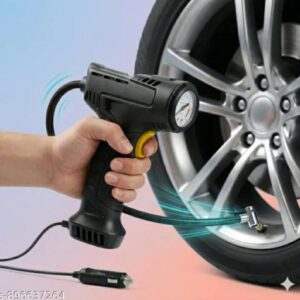 portable digital tyre inflator – wireless electric air pump with lcd display, auto cut off, and led light | multi purpose power pump for cars, bikes, cycles, and footballs,m,083,809