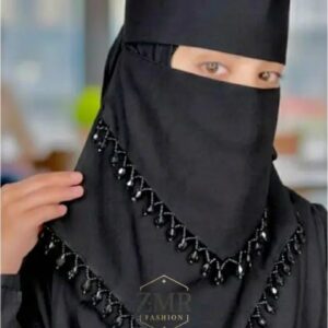 exquisite heavy stone work niqab patti – luxury bridal forehead hijab band with shimmering crystals | high quality muslim headwear accessory for parties and weddings,m,087,150