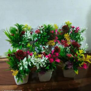 premium artificial flower bouquet for home decor – realistic floral bunch for vase, living room, and office decoration (multicolor)m,044,135