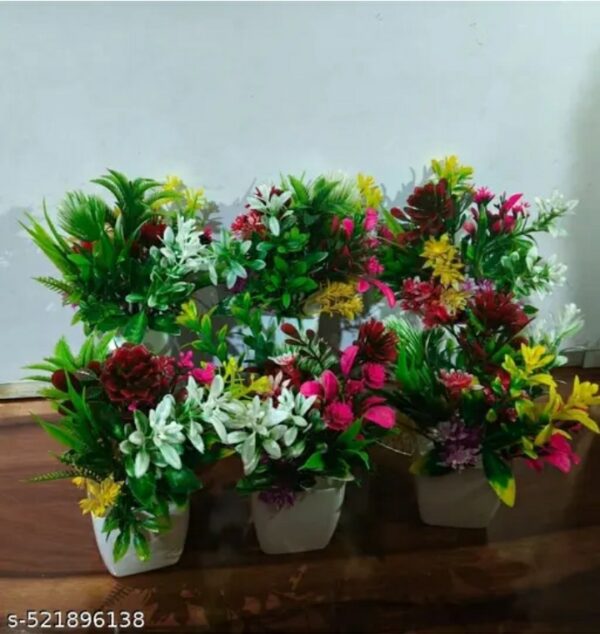 premium artificial flower bouquet for home decor – realistic floral bunch for vase, living room, and office decoration (multicolor)m,044,135