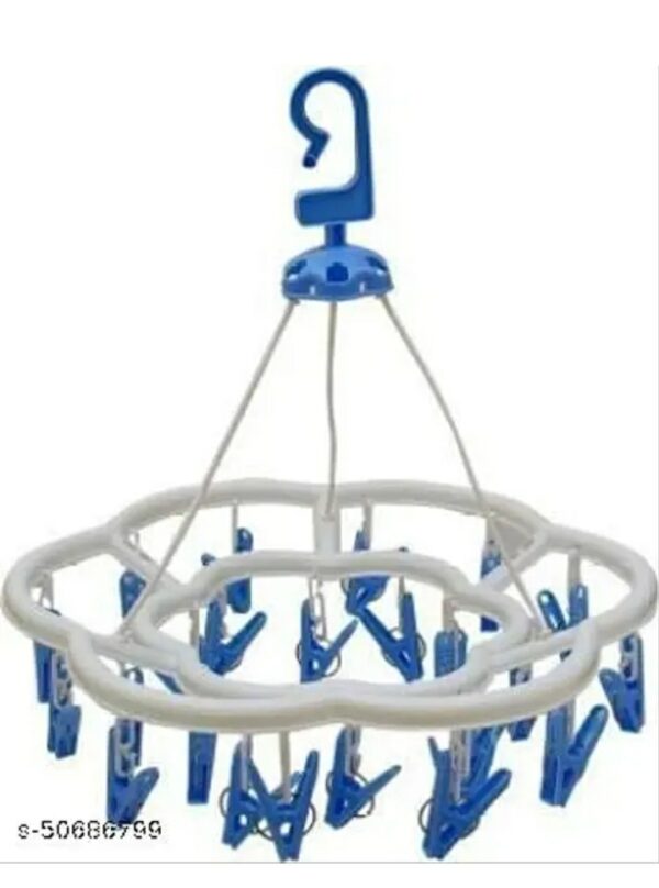 premium 24 clip circular plastic cloth dryer – multipurpose hanging rack with strong pegs for socks, undergarments, and baby clothes (space saving)m,046,175