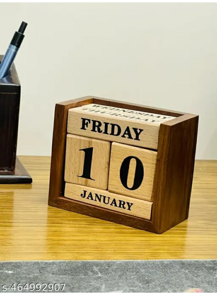 premium wooden perpetual desk calendar handcrafted reusable daily date & month planner for office and home,m,050,225 premium wooden perpetual desk calendar handcrafted reusable daily date & month planner for office and home,m,050,225