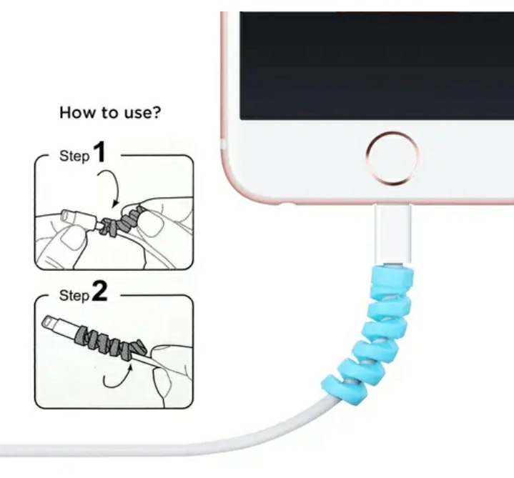 premium spiral cable protectors – flexible silicone wire protector for mobile chargers, earphones, and usb cables (set of 10/20 pcs, multicolor)m,064,116 premium spiral cable protectors – flexible silicone wire protector for mobile chargers, earphones, and usb cables (set of 10/20 pcs, multicolor)m,064,116