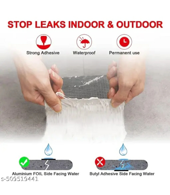 super strong waterproof leakage repair tape – aluminum foil heavy duty adhesive tape for roof repair, pipe leaks, and surface cracks (silver)m,040,150 super strong waterproof leakage repair tape – aluminum foil heavy duty adhesive tape for roof repair, pipe leaks, and surface cracks (silver)m,040,150