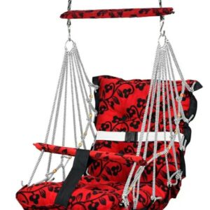 premium foldable baby swing with safety belt – comfortable cotton fabric hanging jhula for kids (indoor & outdoor)m,041,355