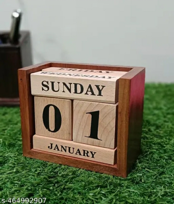 premium wooden perpetual desk calendar handcrafted reusable daily date & month planner for office and home,m,050,225 premium wooden perpetual desk calendar handcrafted reusable daily date & month planner for office and home,m,050,225